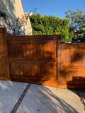 Wood privacy fence